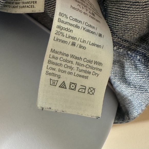 J. Crew Square Neck Chambray Top Puff Sleeves Women's XXS - Picture 4 of 6